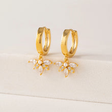 Load image into Gallery viewer, Harlowe Huggie Drop Earrings Gold
