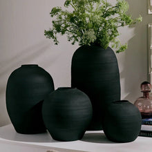 Load image into Gallery viewer, Black Konos Vase | Two Sizes
