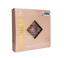 Load image into Gallery viewer, Milk &amp; Dark Chocolate Sea Salt Caramels
