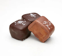 Load image into Gallery viewer, Milk &amp; Dark Chocolate Sea Salt Caramels

