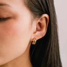 Load image into Gallery viewer, Solana Double Huggie Hoop Earrings
