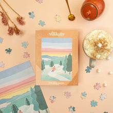 Load image into Gallery viewer, Sunset Ski Villager 500 Piece Puzzle
