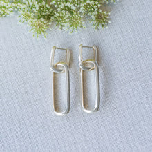 Load image into Gallery viewer, Two Fold Short Hoops| Two Finishes
