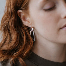 Load image into Gallery viewer, Two Fold Short Hoops| Two Finishes
