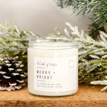 Load image into Gallery viewer, Wild Flicker Merry &amp; Bright Candle | Two Sizes
