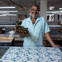Load image into Gallery viewer, Hand Block Printed Medium Gift Bags | Indigo
