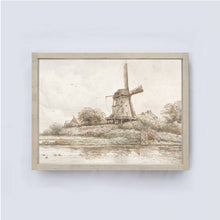 Load image into Gallery viewer, Dutch Windmill Vintage Art
