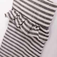 Load image into Gallery viewer, Charcoal Striped Holiday Stocking
