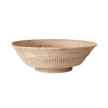 Load image into Gallery viewer, Large Decorative Rattan Footed Bowl
