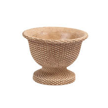 Load image into Gallery viewer, BASKETWEAVE CEMENT LOW URN
