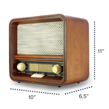 Load image into Gallery viewer, Vintage Retro AM/FM Radio Speaker with Bluetooth
