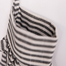 Load image into Gallery viewer, Charcoal Striped Holiday Stocking
