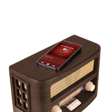 Load image into Gallery viewer, Retro Radio with Bluetooth &amp; Wireless Charger

