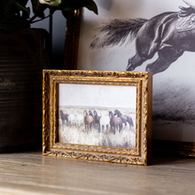 Load image into Gallery viewer, Horse Sketch | French Brass Inspired Gold Mould Framed Art 5 X 7
