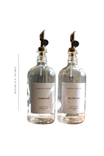 Load image into Gallery viewer, Glass Dispenser Clear Olive Oil &amp; Vinegar Refillable Bottles
