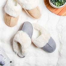 Load image into Gallery viewer, Aspen Sherpa Lined Slippers Grey | Three Sizes
