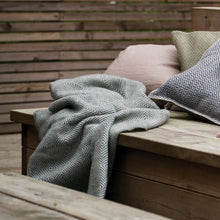 Load image into Gallery viewer, Gooseye Wool Throw Grey
