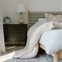 Load image into Gallery viewer, Hand Knit Chunky Blanket Vintage | Two Sizes
