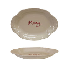 Load image into Gallery viewer, Stoneware Merry Platter
