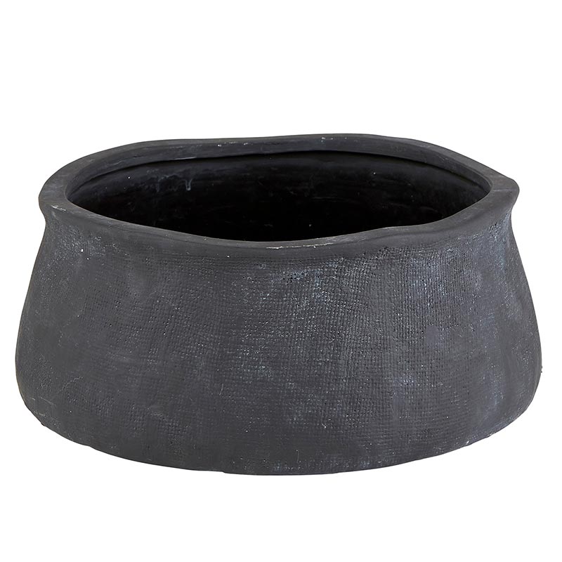 Matte Round Black Vase