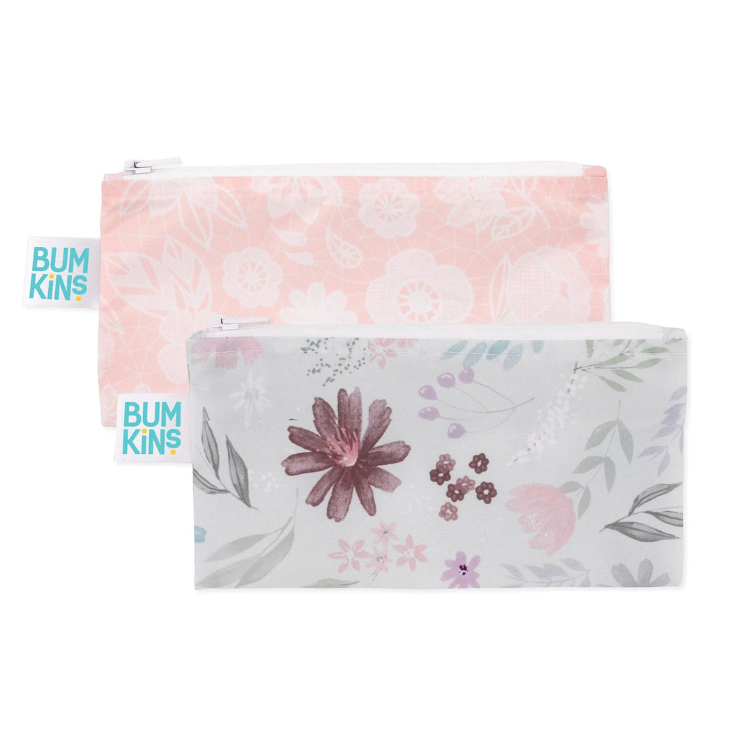 Snack Bag Floral - set of 2