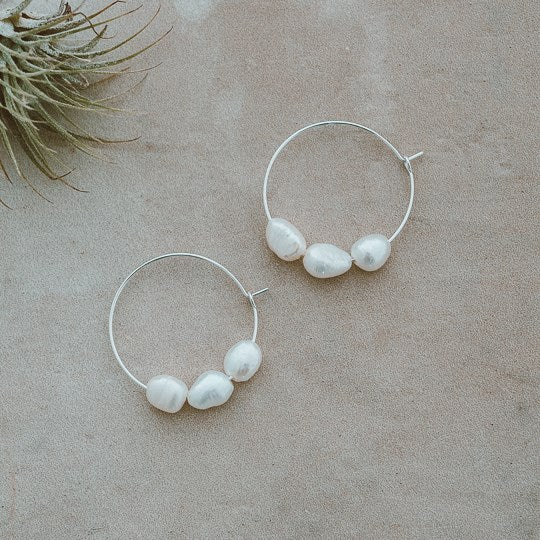Brooklin Hoops White Pearl - Two Colours