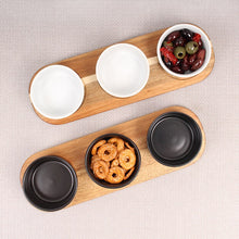 Load image into Gallery viewer, Cabo Ceramic and Acacia Serving Set - Two Colours
