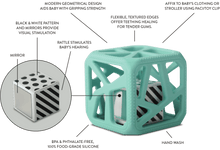 Load image into Gallery viewer, Malarkey Kids Chew Cube Marble Black
