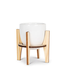 Load image into Gallery viewer, Finland Pot with Wood Stand - Two Sizes
