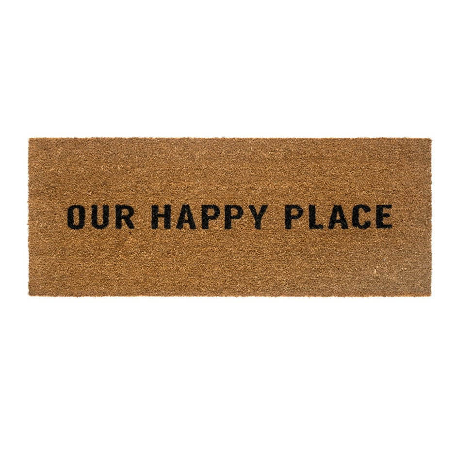 Happy Place Coir Doormat