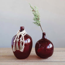Load image into Gallery viewer, Large Red Glass Vase
