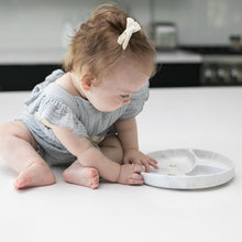 Load image into Gallery viewer, Bamboo Divided Plate Suction Bottom - Marble
