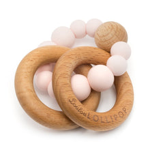 Load image into Gallery viewer, Loulou Lollipop Silicone and Wood Teether - 3 Colours
