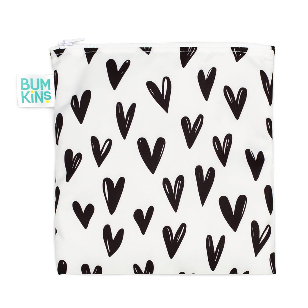 Large Reusable Snack Bag - Hearts
