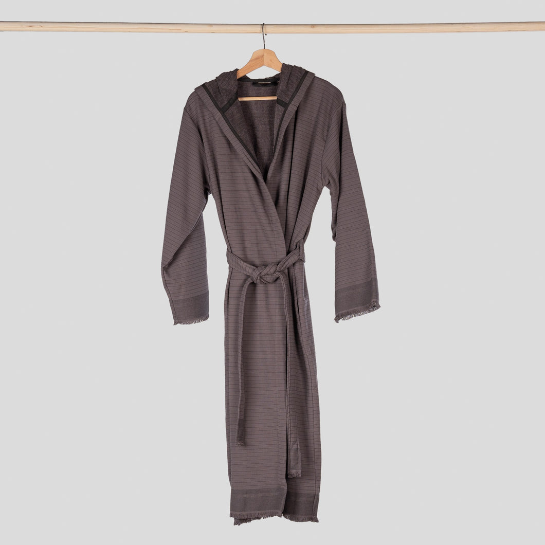 Terry Robe in Charcoal