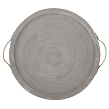 Load image into Gallery viewer, Paulownia Grey Wood Tray with Leather Handle
