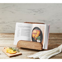 Load image into Gallery viewer, Beaded Wood Cookbook Holder
